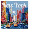 Figuredart Mini Peinture Par Numros 20X20Cm Avec Cadre New York | Ville