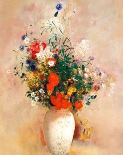 Figuredart Broderie Point De Croix - Vase De Fleurs - Odilon Redon | Broderie Point De Croix