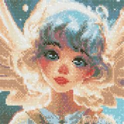 Figuredart Mini Diamond Painting 25X25Cm - Petit Ange Doux | Broderie Diamant Romantique