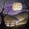 Figuredart Chemin Et Pleine Lune | Paysages