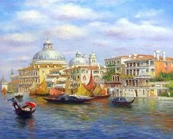 Figuredart Gondolier Venise | Paysages