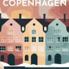 Figuredart Affiche Vintage Copenhague | Affiche Vintage