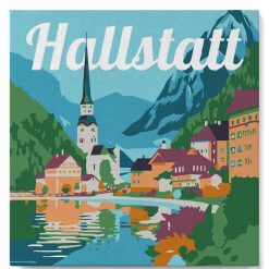 Figuredart Mini Peinture Par Numros 20X20Cm Avec Cadre Hallstatt | Affiche Vintage