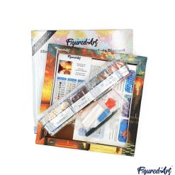 Figuredart Mini Diamond Painting 25X25Cm - Ciel Lumineux De New York | Broderie Diamant Ville