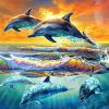 Figuredart Aube De Dauphins | Paysages