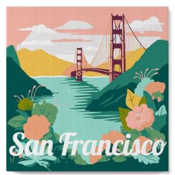 Figuredart Mini Peinture Par Numros 20X20Cm Avec Cadre San Francisco | Paysages