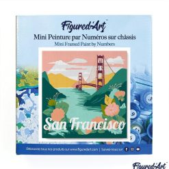 Figuredart Mini Peinture Par Numros 20X20Cm Avec Cadre San Francisco | Paysages