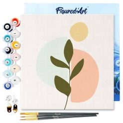 Figuredart Mini Peinture Par Numros 20X20Cm Avec Cadre Plante 3 | Fleurs