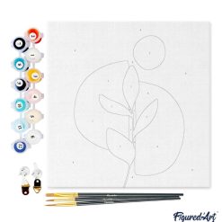 Figuredart Mini Peinture Par Numros 20X20Cm Avec Cadre Plante 3 | Fleurs