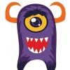 Figuredart Peinture Enfants Monstre Violet Grand Sourire | Enfants