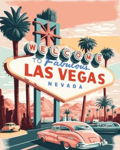 Figuredart Affiche Vintage Las Vegas | Affiche Vintage