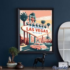 Figuredart Affiche Vintage Las Vegas | Affiche Vintage