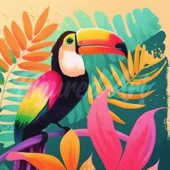 Figuredart Mini Diamond Painting 25X25Cm - Toucan Tropical | Broderie Diamant Animaux