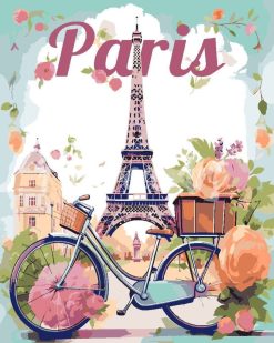 Figuredart Affiche De Voyage Paris En Fleurs | Ville