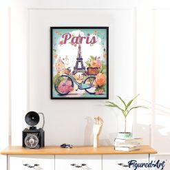 Figuredart Affiche De Voyage Paris En Fleurs | Ville