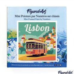 Figuredart Mini Peinture Par Numros 20X20Cm Avec Cadre Lisbonne | Paysages