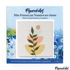 Figuredart Mini Peinture Par Numros 20X20Cm Avec Cadre Plante 2 | Fleurs