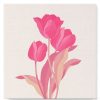 Figuredart Mini Peinture Par Numros 20X20Cm Avec Cadre 3 Tulipes Roses | Fleurs