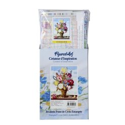 Figuredart Broderie Point De Croix - Belles Pivoines | Broderie Point De Croix