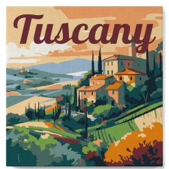 Figuredart Mini Peinture Par Numros 20X20Cm Avec Cadre T En Toscane | Affiche Vintage