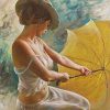 Figuredart Jeune Femme Au Parapluie | Romantique