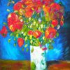 Figuredart Broderie Diamant - Vase Avec Coquelicots - Van Gogh 40X50Cm Toile Tendue Sur Ch00E2Ssis | Broderie Diamant Fleurs