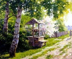 Figuredart Le Vieux Puit Prs Des Arbres | Paysages