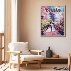 Figuredart Affiche De Voyage Kyoto En Fleurs | Affiche Vintage