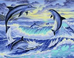 Figuredart Dauphins Jouant | Paysages