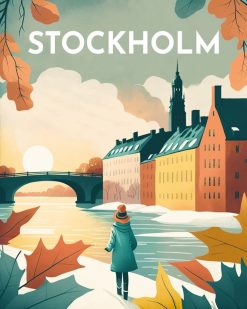 Figuredart Broderie Diamant - Affiche Poster Stockholm | Broderie Diamant Ville