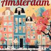 Figuredart Affiche De Voyage Amsterdam En Fleurs | Paysages