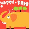 Figuredart Peinture Enfants Lphant Happy Tree | Enfants