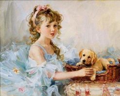 Figuredart Petite Fille Et Son Chiot | Animaux