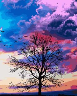 Figuredart Arbre Et Couleurs Du Ciel | Paysages