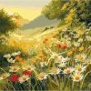 Figuredart Champ De Marguerite Sous Le Soleil | Paysages