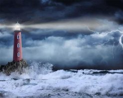 Figuredart Mer Dchaine Et Phare | Paysages