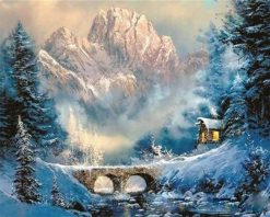 Figuredart Cabane Dans La Neige | Paysages