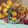 Figuredart Vase De Tournesols Et Pommes | Fleurs