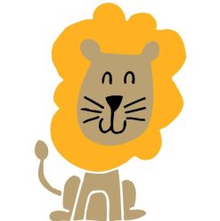 Figuredart Peinture Enfants Lion Heureux | Enfants