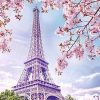 Figuredart Broderie Diamant - Tour Eiffel Au Printemps | Broderie Diamant Ville