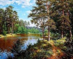 Figuredart Paysage Forestier Et Etang | Paysages