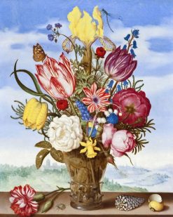 Figuredart Broderie Point De Croix - Bouquet De Fleurs - Ambrosius Bosschaert | Broderie Point De Croix