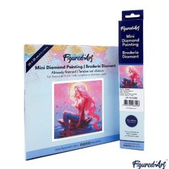 Figuredart Mini Diamond Painting 25X25Cm - Sirne Rose | Broderie Diamant Romantique