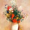 Figuredart Broderie Diamant - Vase De Fleurs - Odilon Redon 40X50Cm Toile Tendue Sur Ch00E2Ssis | Broderie Diamant Reproduction D'Oeuvres