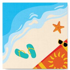 Figuredart Mini Peinture Par Numros 20X20Cm Avec Cadre A La Plage | Paysages