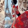 Figuredart Belle Femme Et Tour Eiffel | Ville