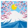 Figuredart Mini Peinture Par Numros 20X20Cm Avec Cadre Le Mont Fuji | Paysages