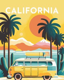 Figuredart Affiche Vintage Californie | Affiche Vintage