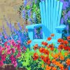 Figuredart Chaise Au Jardin | Fleurs