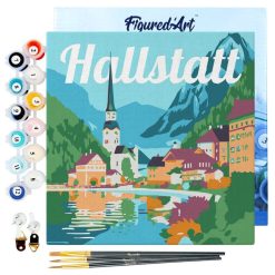 Figuredart Mini Peinture Par Numros 20X20Cm Avec Cadre Hallstatt | Ville